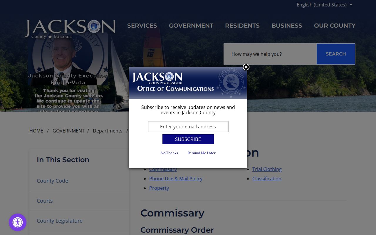 Jackson County released inmate property voucher and identification rules